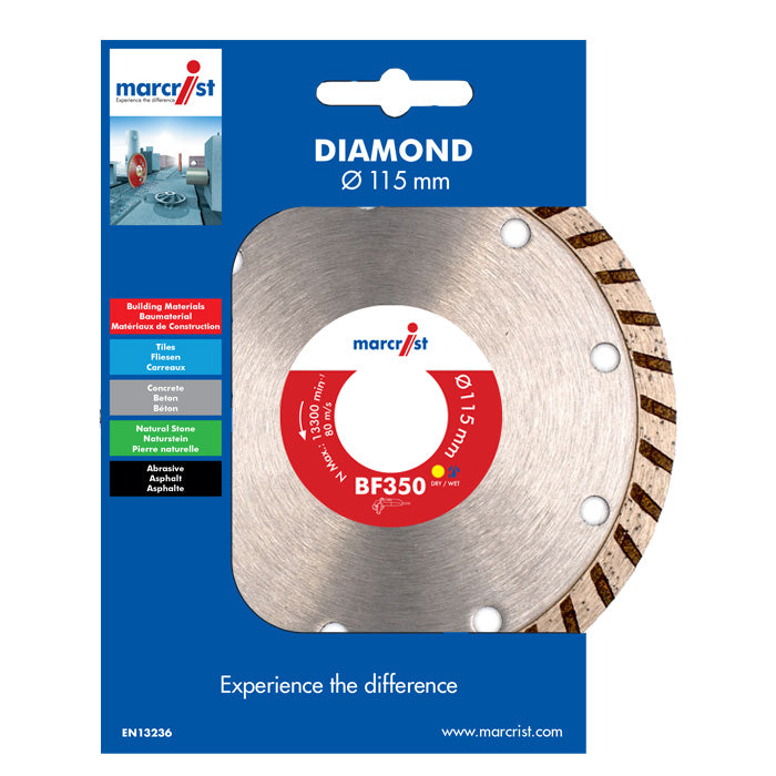 marcrist BF350 Universal-Diamanttrennscheibe für Baumaterialien