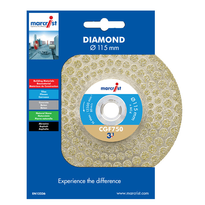marcrist CGF750 3in1 Trenn-Schleif-Finishing Diamantscheibe