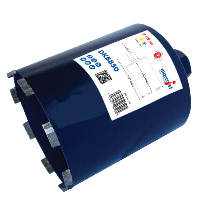 marcrist DKB850 Turbo-Diamantkanalbohrkrone 1¼” UNC(F)