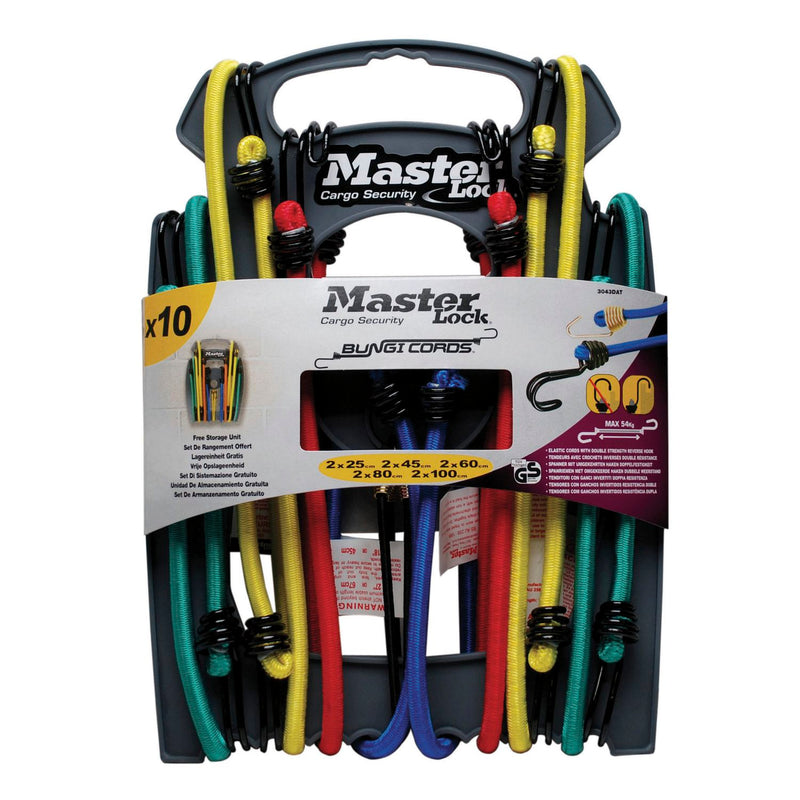 MASTER LOCK Gepäckspanner Set Zugkraft 40 kg Farben und Längen sortiert