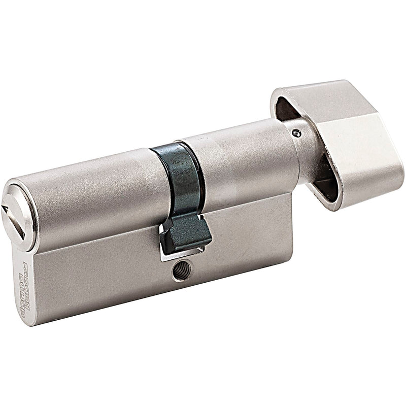 WC-Zylinder m. Drehknauf innen, 35/27 mm, Messing vernickelt matt (ST 1)