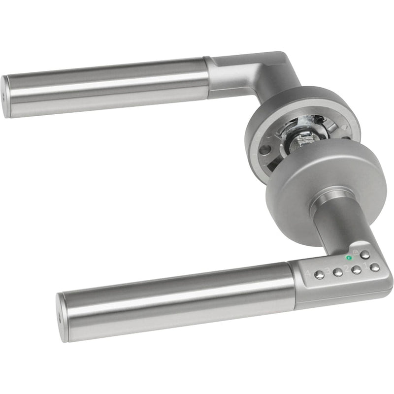 Sicherheitsdrückergarnitur CODE HANDLE "A", TS 35 - 80, links, verchromt matt (PAA 1)