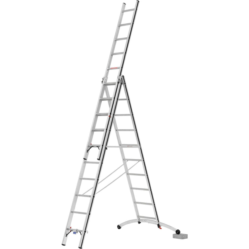 ALU-PRO Allzweckleiter SmartBase 3-tlg.Typ 70247 Sprossen=3x10L= 2,99/6,62m