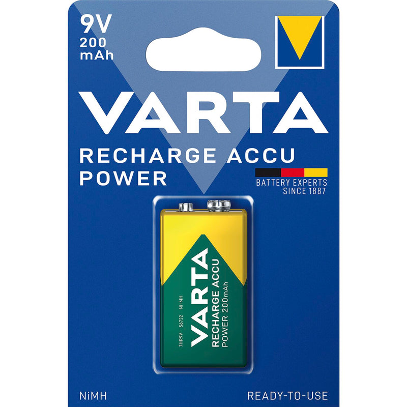 VARTA Batterie Recharge Akku Power 6F22 9 Volt 200 mAh (1 St)