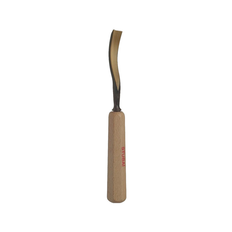 STUBAI Bildhauer-Stechbeitel geschliffen mit Holzheft Form 46 Breite 12 mm
