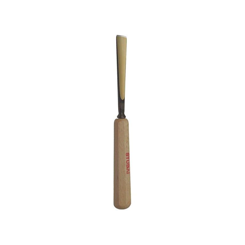 STUBAI Bildhauer-Stechbeitel geschliffen mit Holzheft Form  6 Breite  8 mm