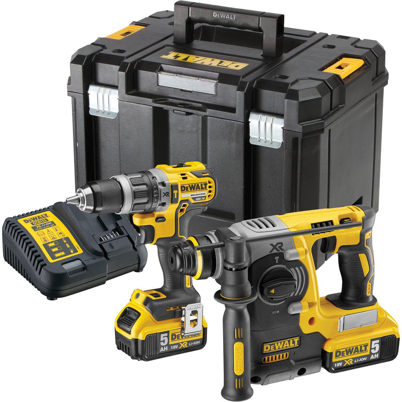 DEWALT Akku-Set Zimmerei 18 V DCD1007 / DCBP518H2 / DCB1104-QW (SA 1)