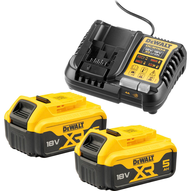 DEWALT Akku-Starterkit-Set DCB118X2 18 Volt/54V 2 Stück 9Ah Akkus und Ladegerät (ST 3)