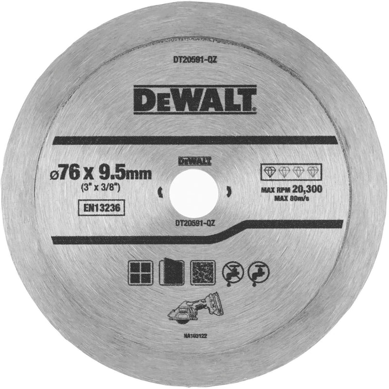 DEWALT Diamant Handtrennscheibe Fliesen DT 20591-QZ (ST 5)