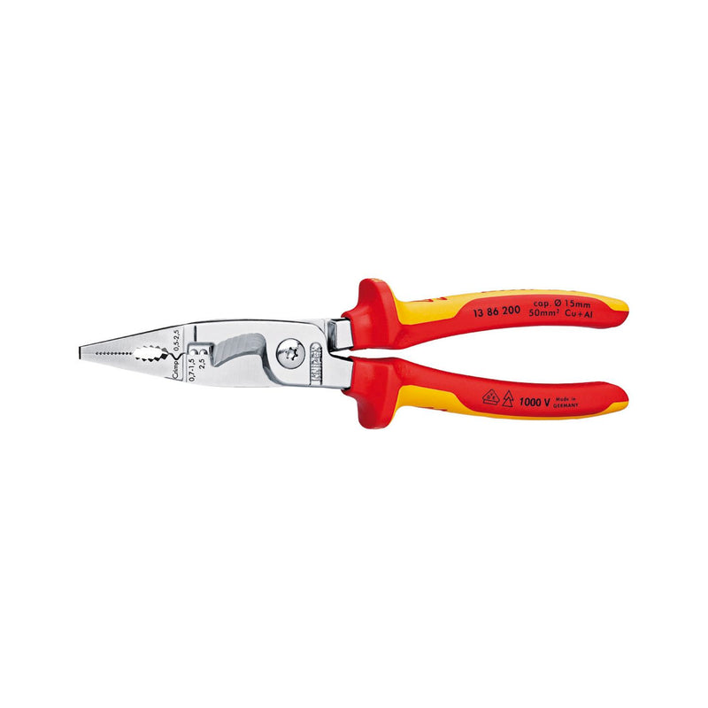 KNIPEX Elektro-Installationszange VDE mit 6 Funktionen / Länge 200 mm