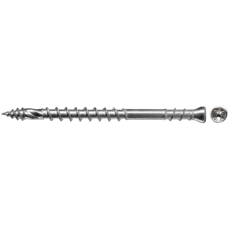 FISCHER Terrassenschraube Zylinderkopf 4.3x60 TX15 beschichtet Inhalt 250 Stück (ST 250)