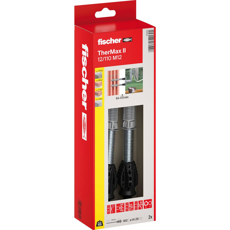 FISCHER Thermax II 12/110 M12  Verzinkt / Edelstahl A4 / Kleinpackung SB-2 (SA 5)