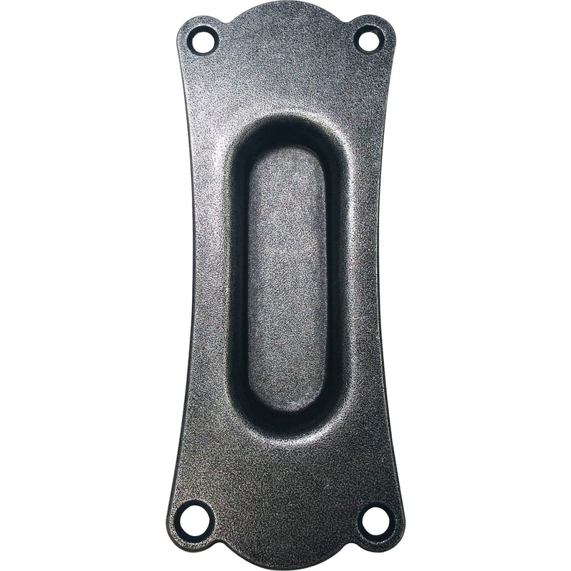 Schiebetürmuschel 40x120mm gebogen, verzinkt schwarz hell passiviert