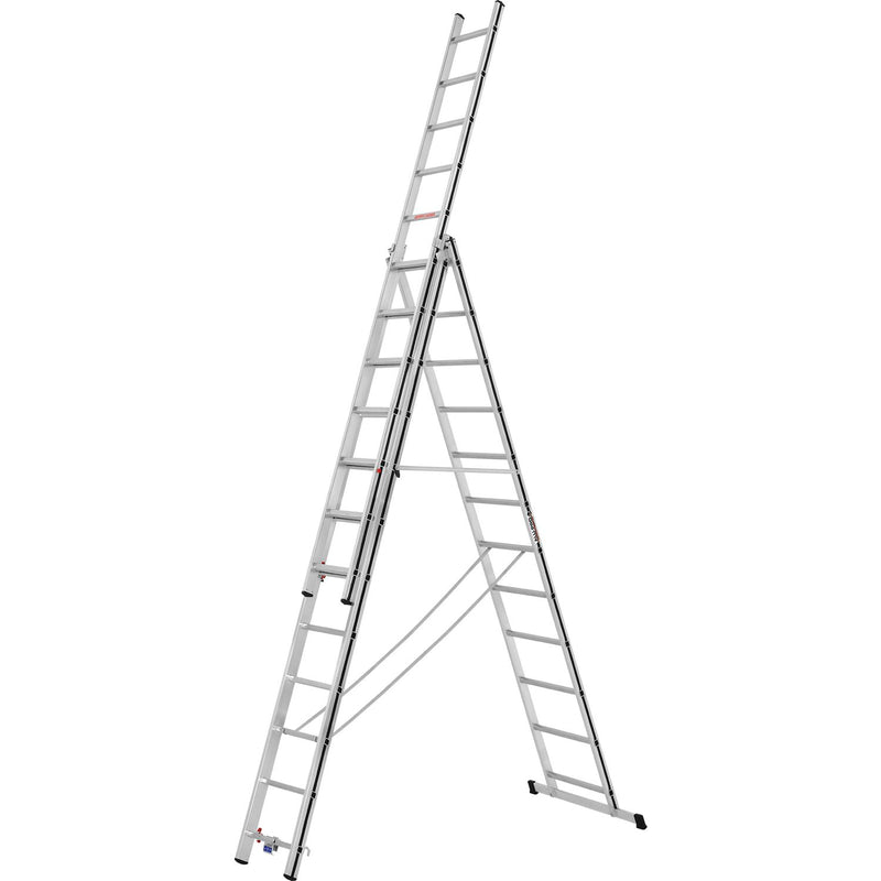ALU-PRO Allzweckleiter 3-teilig Typ 70047 Sprossen=3x12Länge von 3,49/7,97m