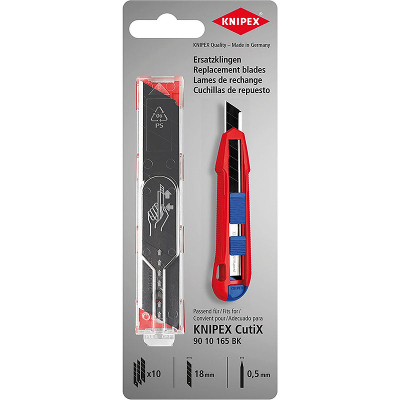 KNIPEX Ersatzklingenpack CutiX® mit 18 mm Abbrechklingen (10 Stück)