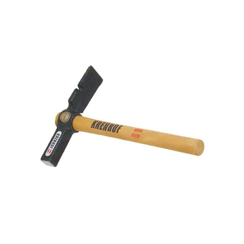 KRENHOF Maurerhammer mit Holzstiel und Nagelzieher 500 g