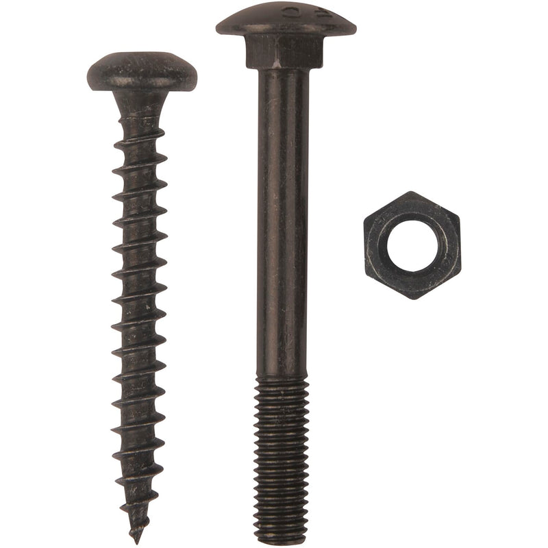 Schraubenset für Langband einseitig 400mm, Schwalbenschwanz, schwarz verzinkt