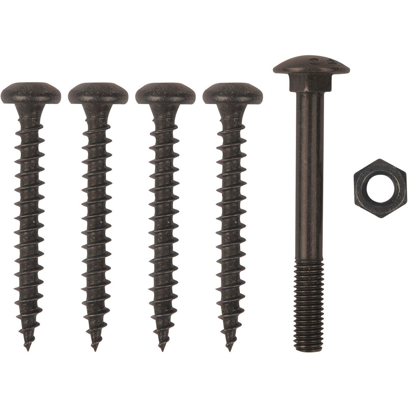 Schraubenset für Langband einseitig 400mm, Schwalbenschwanz, schwarz verzinkt