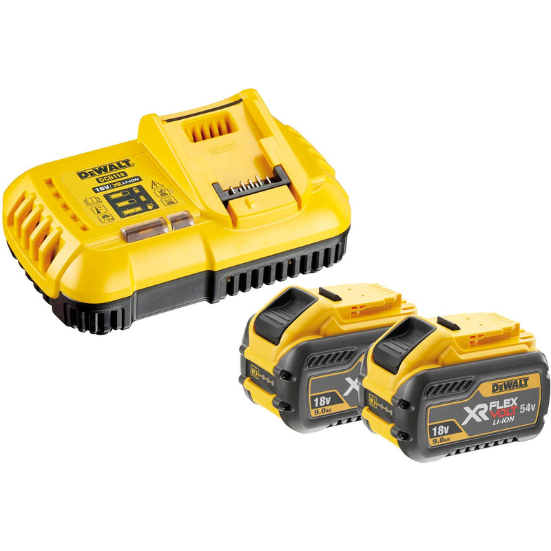 DEWALT Akku-Starterkit-Set DCB118X2 18 Volt/54V 2 Stück 9Ah Akkus und Ladegerät (ST 3)