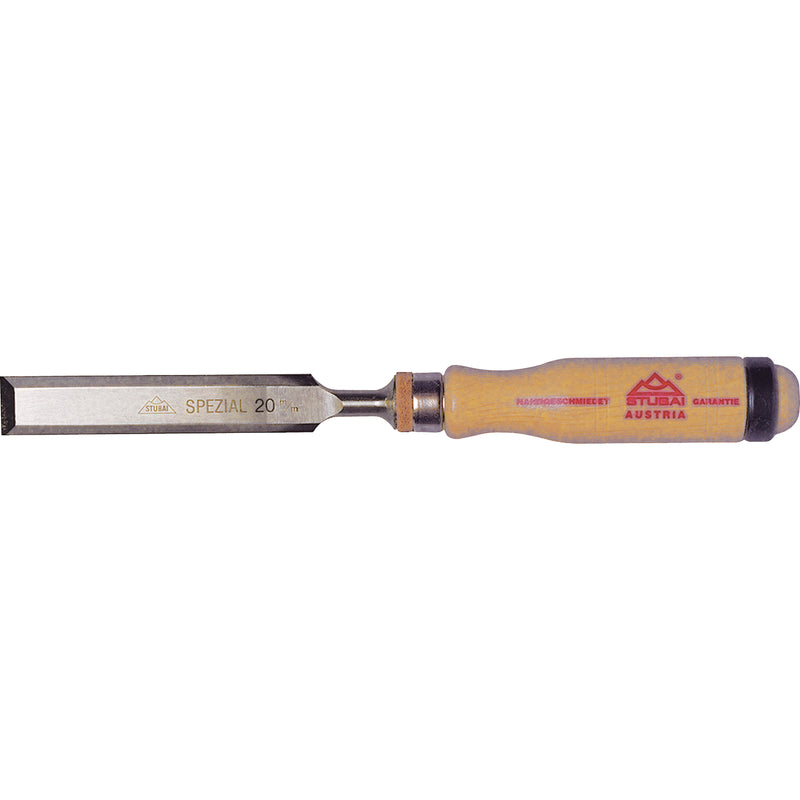 STUBAI Spezial-Stemmeisen mit Holzheft Breite  8 mm