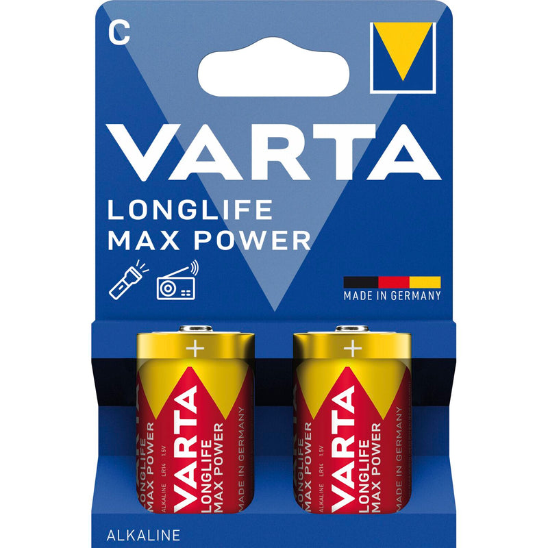 VARTA Batterie Longlife Max Power LR14/C 1,5 Volt 2 Stück