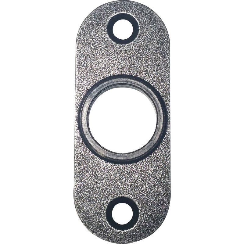 HALCÖ Drückerrosette STUBAI oval,  26 x 66 mm, verzinkt schwarz hell passiviert