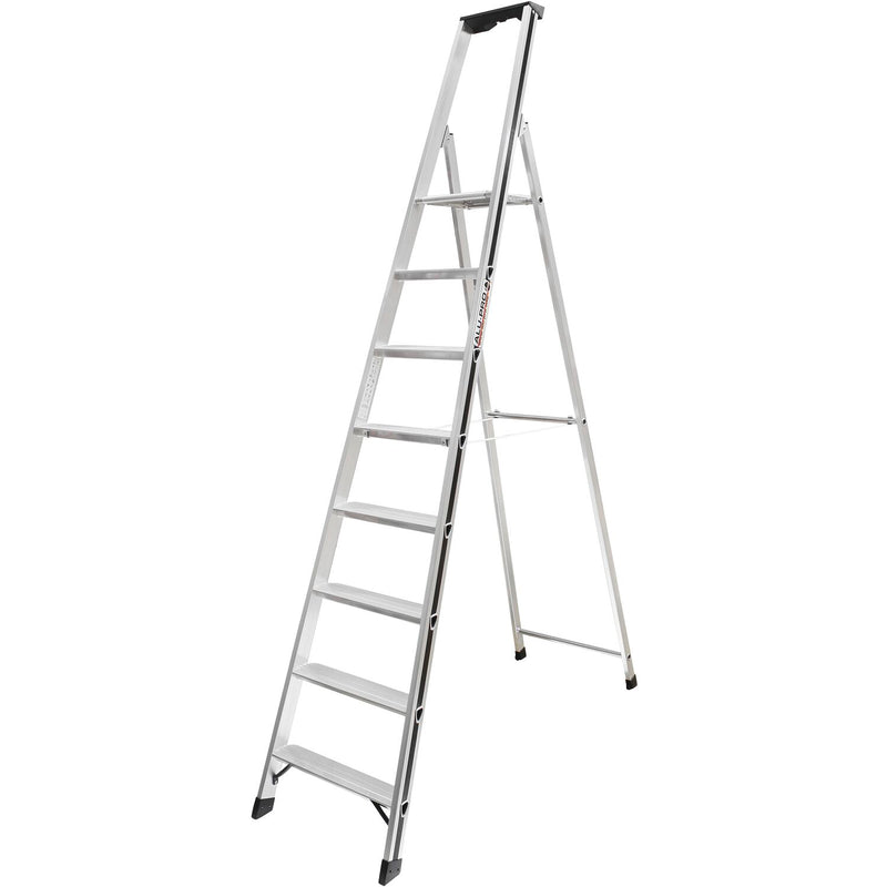 ALU-PRO Stufenstehleiter mit Plattform Type 70026 8 Stufen Länge 2,63 m