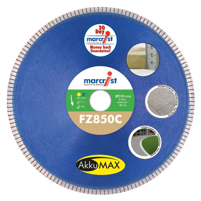marcrist FZ850C AkkuMAX Kurven-Diamanttrennscheibe