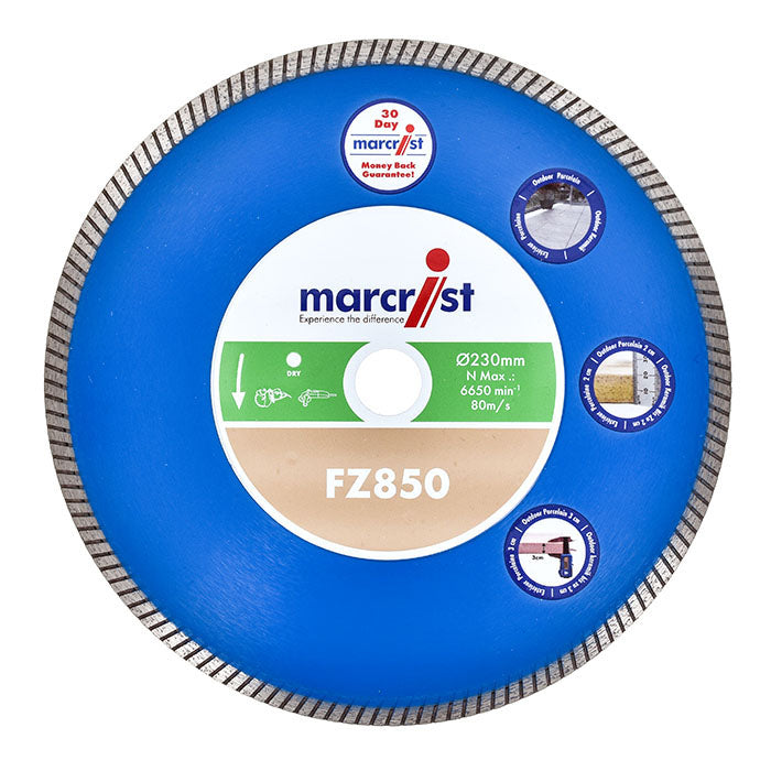 marcrist FZ850 Outdoor Keramik Diamantrennscheibe