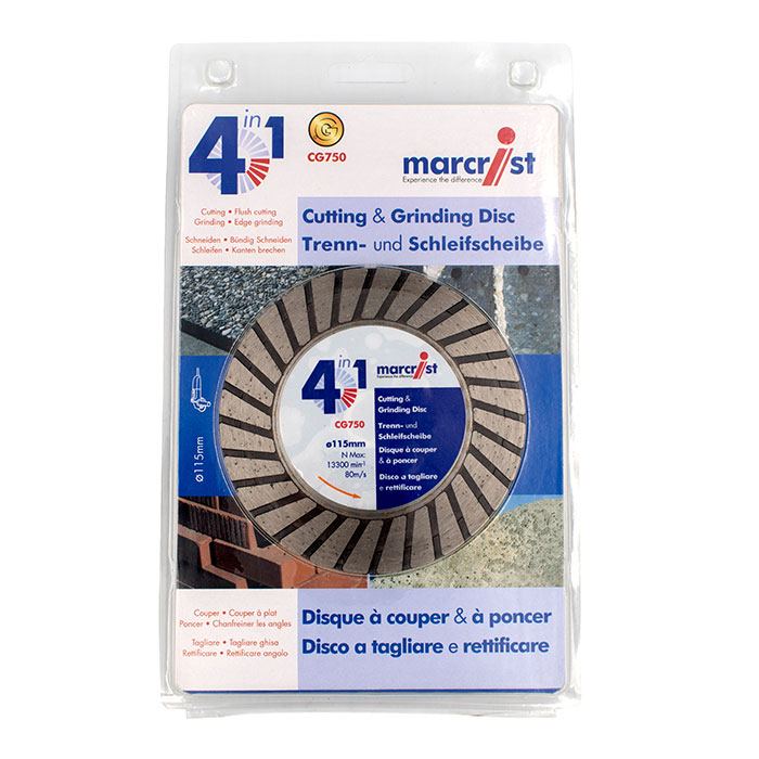 marcrist CG750 Bündigschnitt Trenn- und Schleifscheibe