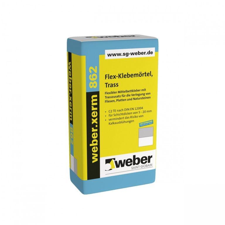 weberxerm 862 Flex-Klebemörtel, Trass 25kg